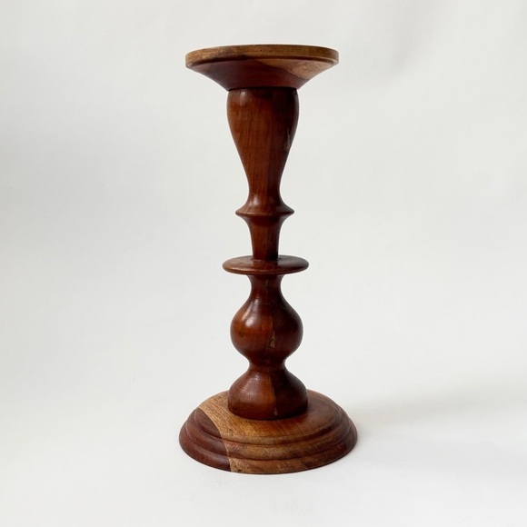 Two’s Company NWT Solid Wood Candle Pedestal // Candle Stand // candle holder - Picture 1 of 13